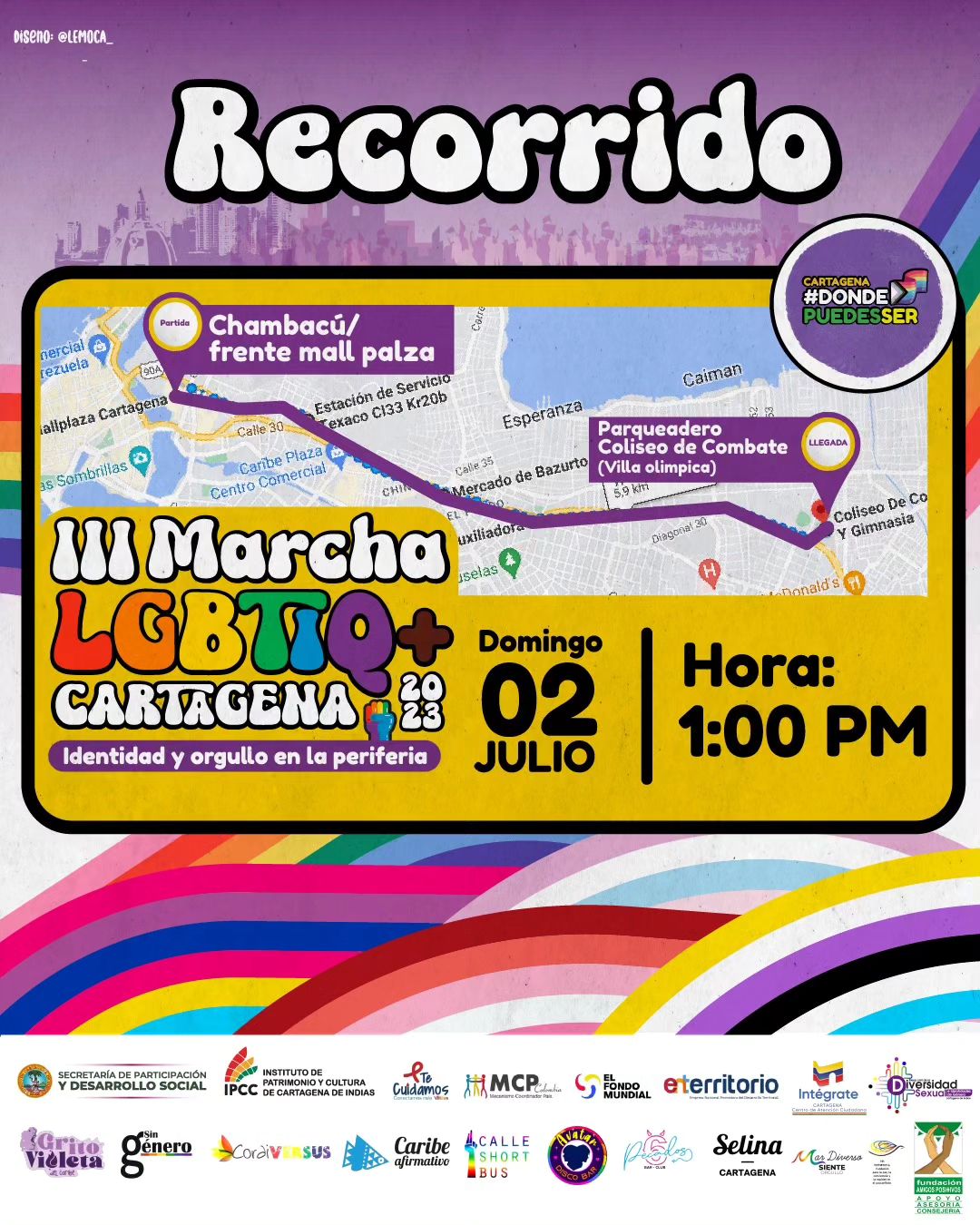 3� Marcha Del Orgullo LGBTIQ+ Cartagena 2023
