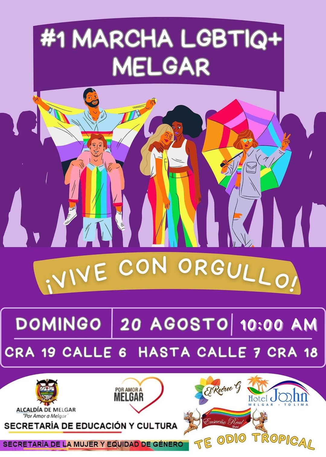 1� Marcha De La Comunidad LGBTI De Melgar 2023