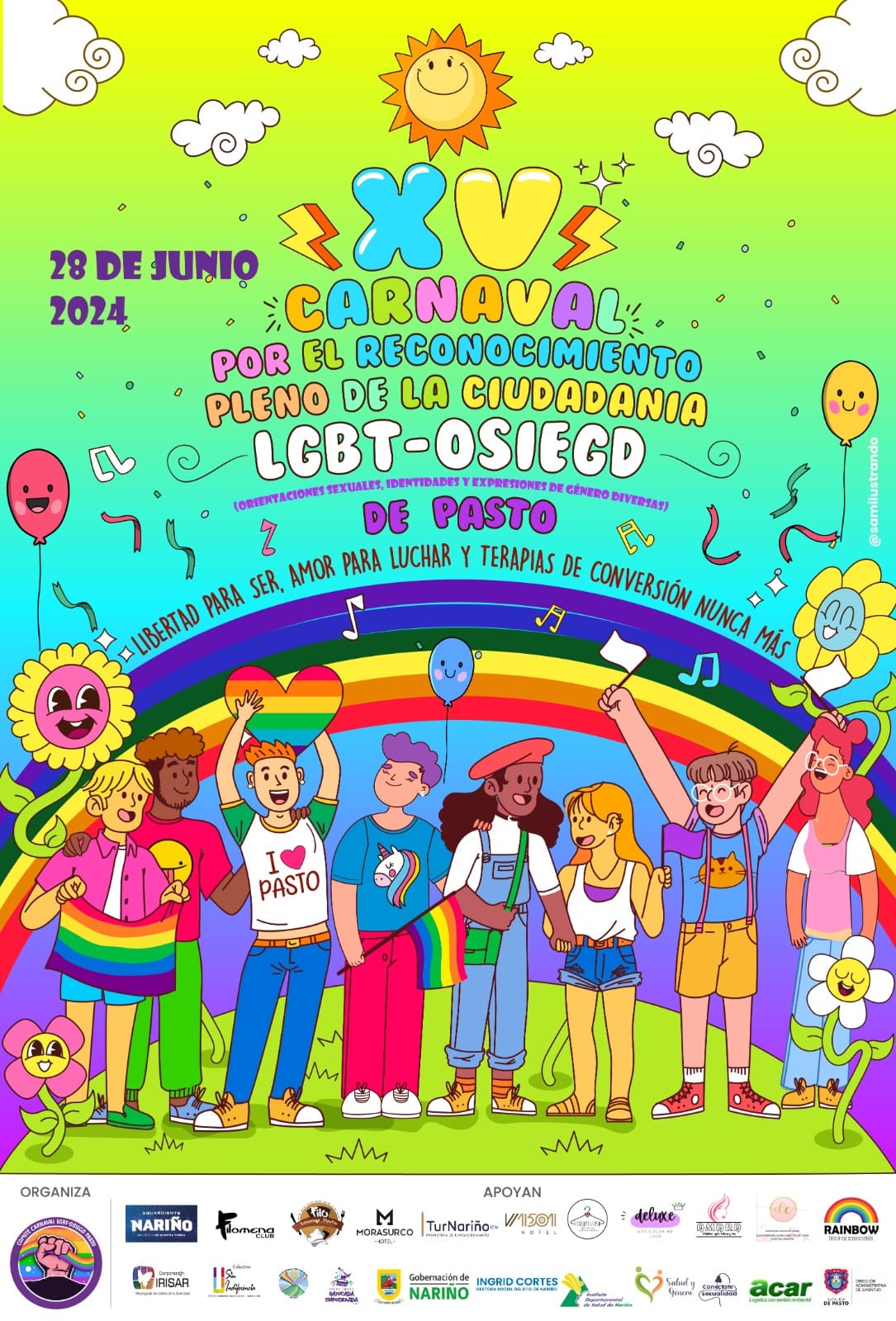 15 Carnaval Por El Reconocimiento Pleno De La Ciudadania Plena LGBT-OSIGD De Pasto 2024