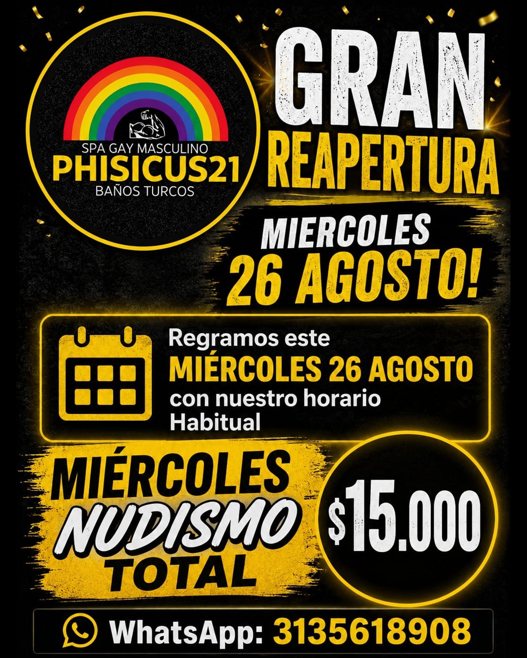 PHISICUS 21 SPA GAY MASCULINO en PEREIRA